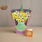 Floral Garden Pop-up Vase SVG – 3D Layered Flower Vase Paper Craft Template for Cricut 3