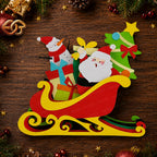 SVG Pop-up Traîneau du Père Noël - Modèle 3D de Bricolage de Noël en Papier Superposé pour Cricut 2