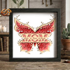 MOM Shadow Box SVG for Cricut | 3D Layered SVG Paper Cut Light Box Template