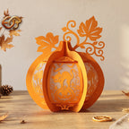 Combo 3 Pumpkin Paper Lantern SVG - 3D Fall Season Night Light Template