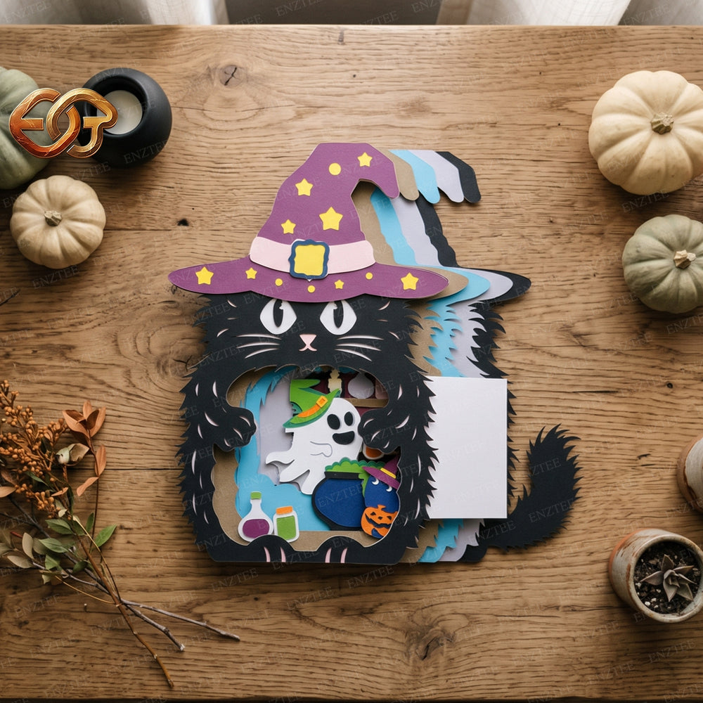 Combo 3 Boo Halloween Pop-up SVG - 3D Layered Halloween Paper Craft Template for Cricut