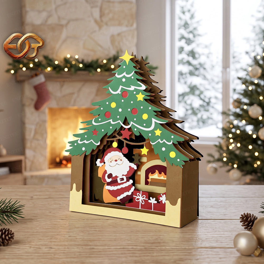Combo 3 Christmas Pop-up SVG - 3D Layered Christmas Paper Craft Template for Cricut