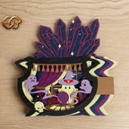 Halloween Boo Pop-up Claudron SVG - 3D Layered Halloween Paper Craft Template for Cricut 2