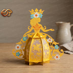 Floral Princess Paper Lantern SVG – 3D Fairy Tale Night Light Template 1