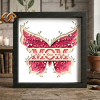 MOM Shadow Box SVG for Cricut | 3D Layered SVG Paper Cut Light Box Template