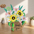 Teacher Appreciation Gift Pop-up SVG - 3D Layered Thank For Helping Me Grow Paper Craft Template for Cricut