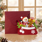 Christmas Gift Pop-up Bag SVG - 3D Layered Christmas Paper Craft Template for Cricut 2