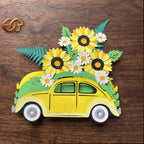 Flower Pop-up Car SVG – 3D Layered Flower Car Paper Craft Template for Cricut 2