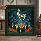 At the End of Time Shadow Box SVG for Cricut | 3D Layered SVG Paper Cut Light Box Template
