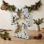 Nativity Scene Cross Box SVG for Cricut | 3D Layered SVG Paper Cut Light Box Template