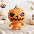 3D Pumpkin Man Papercraft SVG | DIY Low Poly Template