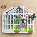 Greenhouse Garden Pop-Up Card SVG - 3D Tropical Plant Paper Craft Template 2