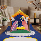 Combo 3 Nativity Scene Pop-up Card SVG - 3D Layered Christmas Paper Craft Template for Cricut