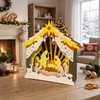 Xe trượt tuyết của ông già Noel SVG – Mẫu đồ thủ công giấy Giáng sinh xếp lớp 3D dành cho máy cắt Cricut 1