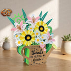 Teacher Appreciation Gift Pop-up SVG – 3D Layered Thank For Helping Me Grow Paper Craft Template for Cricut