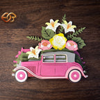Flower Pop-up Car SVG – 3D Layered Flower Car Paper Craft Template for Cricut 1