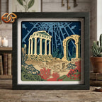 Atlantis Shadow Box SVG for Cricut | 3D Layered SVG Paper Cut Light Box Template