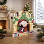 Xe trượt tuyết của ông già Noel SVG – Mẫu đồ thủ công giấy Giáng sinh xếp lớp 3D dành cho máy cắt Cricut 1