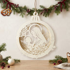 Christmas Ornament Candle Paper Lantern SVG - 3D Christmas Night Light Template 2