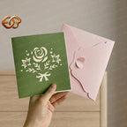 Flower Pop-up Card SVG – 3D Floral Greeting Card for Cricut 1