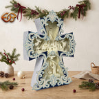 Nativity Scene Cross Box SVG for Cricut | 3D Layered SVG Paper Cut Light Box Template