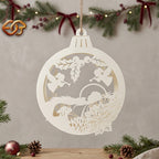 Christmas Ornament Candle Paper Lantern SVG - 3D Christmas Night Light Template 3