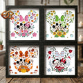 Combo 4 Season Couple Mouse Shadow Box SVG for Cricut | 3D Layered SVG Paper Cut Light Box Template