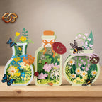 Combo 3 Floral Garden Pop-up Jar SVG – 3D Layered Flower Jar Paper Craft Template for Cricut
