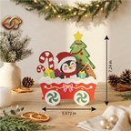 Christmas Train Pop-up SVG - 3D Layered Christmas Paper Craft Template for Cricut