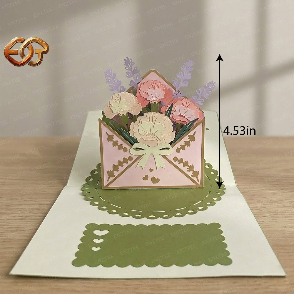 Flower Pop-up Card SVG – 3D Floral Greeting Card for Cricut 3