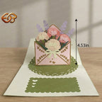 Combo 3 Flower Pop-up Card SVG – 3D Floral Greeting Card for Cricut