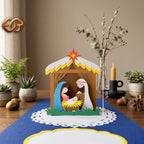 Combo 3 Nativity Scene Pop-up Card SVG - 3D Layered Christmas Paper Craft Template for Cricut