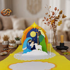 Combo 3 Nativity Scene Pop-up Card SVG - 3D Layered Christmas Paper Craft Template for Cricut