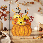 Flower Pop-Up Pumpkin Basket SVG - 3D Layered Fall & Halloween Paper Craft Template for Cricut 3