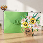 Teacher Appreciation Gift Pop-up SVG - 3D Layered Thank For Helping Me Grow Paper Craft Template for Cricut
