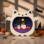 Spooky Cat Pop-up SVG - 3D Layered Halloween Paper Craft Template for Cricut 2