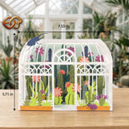Carte pop-up Jardin Serre SVG - Modèle d'artisanat en papier de plante tropicale 3D 3