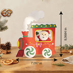 Train de Noël pop-up SVG - Modèle d'artisanat de Noël en papier 3D en couches pour Cricut