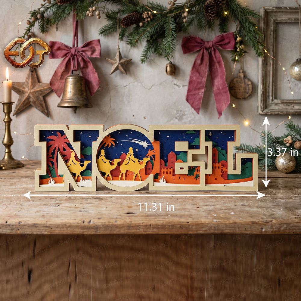 Noel 3D Layered SVG | Christmas Paper Cut File