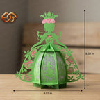 Combo 3 Floral Princess Paper Lantern SVG – 3D Fairy Tale Night Light Template