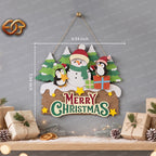 Christmas Door Hanger 3D Layered SVG | Christmas Paper Cut File 1