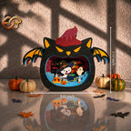 Combo de 3 SVG Pop-up Chat Effrayant - Modèle de Bricolage en Papier 3D Superposé pour Halloween pour Cricut