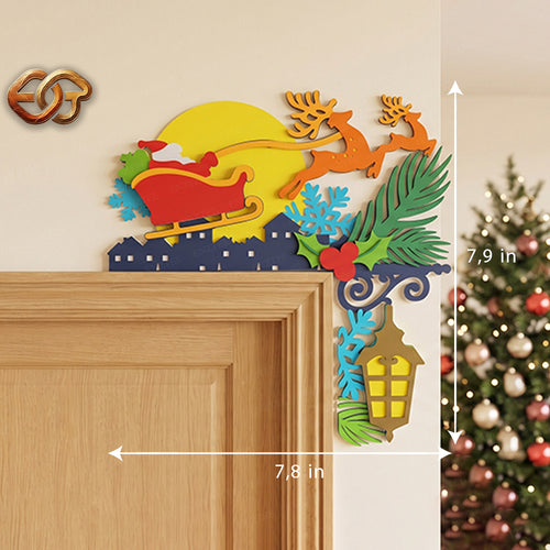 Christmas Door Toppers 3D Layered SVG | Christmas Paper Cut File 2