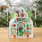 Greenhouse Garden Pop-Up Card SVG – 3D Tropical Plant Paper Craft Template 1