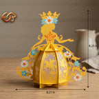 Floral Princess Paper Lantern SVG – 3D Fairy Tale Night Light Template 1