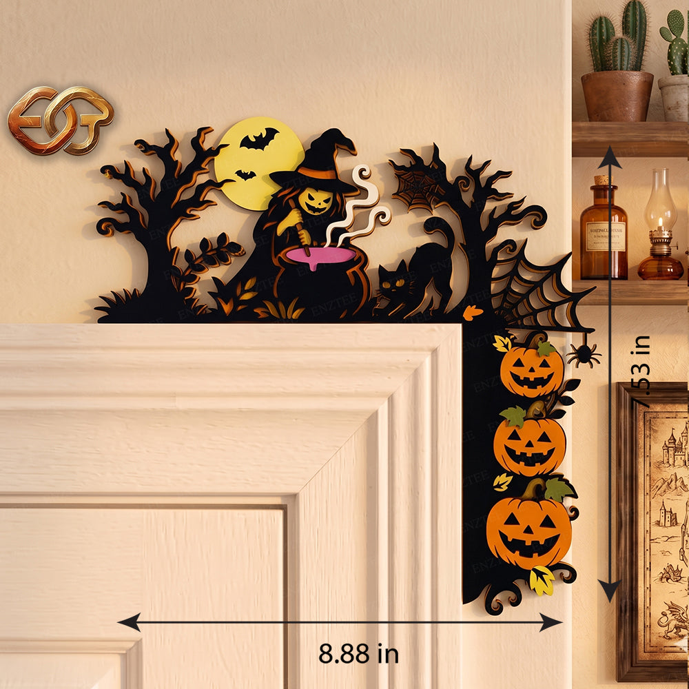 Halloween Door Toppers 3D Layered SVG | Halloween Paper Cut File 3