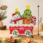 Train de Noël pop-up SVG - Modèle d'artisanat de Noël en papier 3D en couches pour Cricut