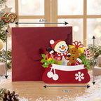 Christmas Gift Pop-up Bag SVG - 3D Layered Christmas Paper Craft Template for Cricut 2