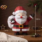 3D Santa Claus Papercraft SVG | DIY Low Poly Template