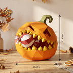 3D Pumpkin Papercraft SVG | DIY Low Poly Template